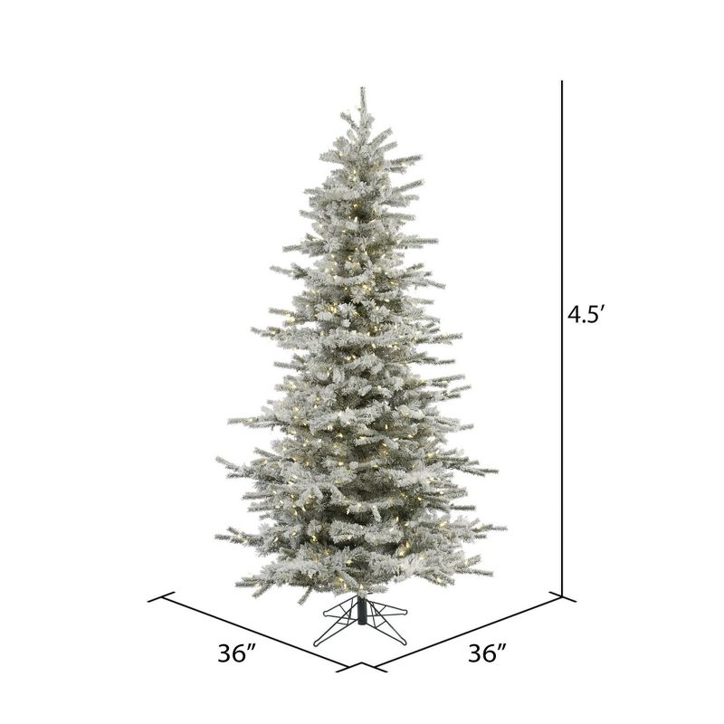 Vickerman Flocked Sierra Fir Slim Artificial Christmas Tree, 3 of 5