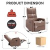 360° Swivel Manual Recliner Chair with Rocker,Fabric Recliner Chair for Living Room,Recliner Chair with Cushion Back and Square Arms-Coolbibila - 4 of 4