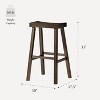 Maven Lane Vincent Backless Wooden Bar Stool 31" - 2 of 4