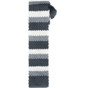 INSPIRE CHIC Men's Knitted Striped Skinny Neckties - 1 of 4
