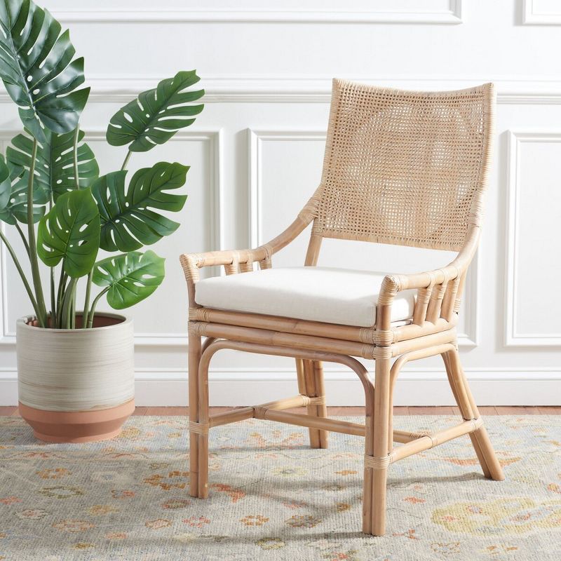 Donatella Rattan Chair - Natural White Wash - Safavieh., 2 of 10