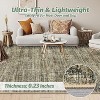 Vintage Boho Non-Slip Kitchen Rug Retro Abstract Low Pile Area Rug Soft Floor Carpet for Bedroom Living Room Laundry Room - 4 of 4