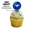 Southern Methodist University Primary Logo Cupcake Picks Toppers Decoration Set of 6 - 3 of 4