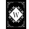 Briarwood Lane Everyday Double Sided House Flag 40x28 For Outdoor Black and White Monogram W House Flag - 3 of 4