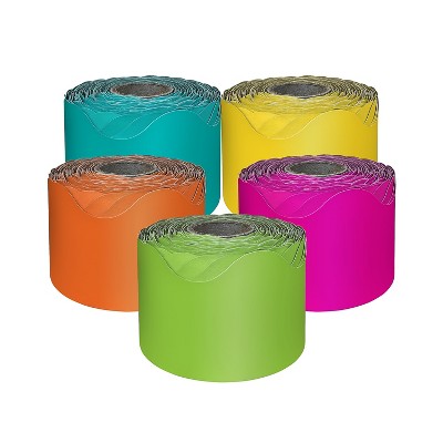 Carson-Dellosa Bright and Colorful Rolled Border Set 5 Pack (145301)