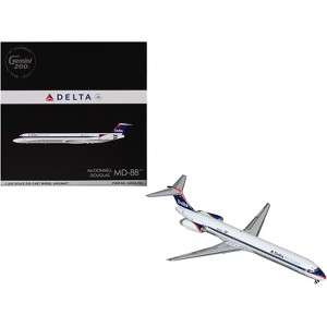 McDonnell Douglas MD-88 Commercial Aircraft "Delta Air Lines" White with Blue Stripes and Tail 1/200 Diecast Model by GeminiJets - 1 of 4