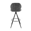 Black 26" Swivel Bar Height Bar Stool - 4 of 4