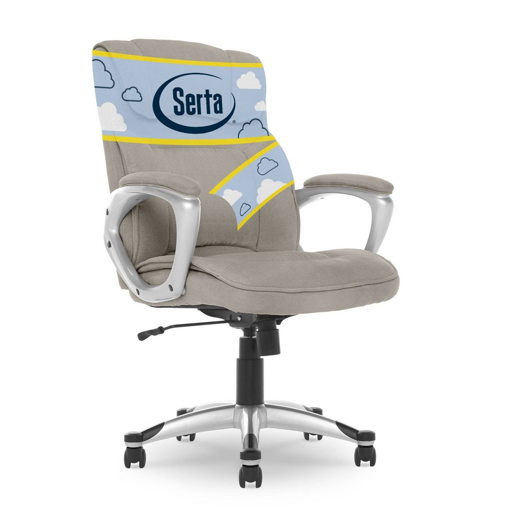 Photos - Computer Chair Serta Cyrus Executive Office Chair: , Ergonomic Lumbar Support, Adjustable Height, Swivel Base 