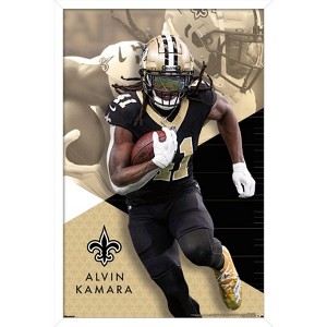 Trends International NFL New Orleans Saints - Alvin Kamara 25 Framed Wall Poster Prints - 1 of 4