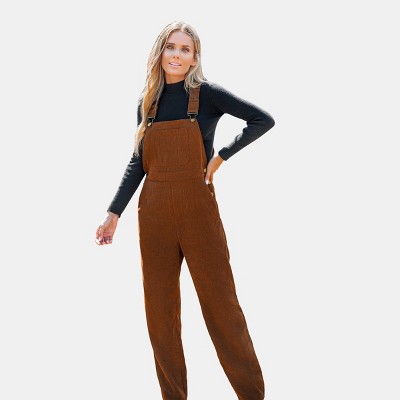 Women's Corduroy Button-up Overalls - Cupshe : Target