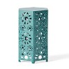 GDFStudio Elliot Outdoor Nesting Iron Side Tables with Sunburst Cutout Design (Set of 2) - 4 of 4