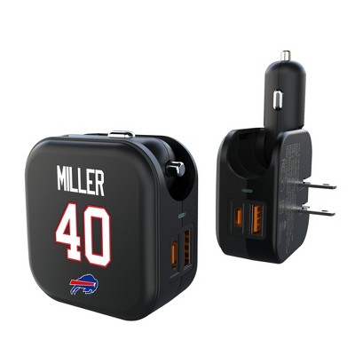 NFL Buffalo Bills Players Game Tactic 18-Watt 2 in 1 USB A/C Charger