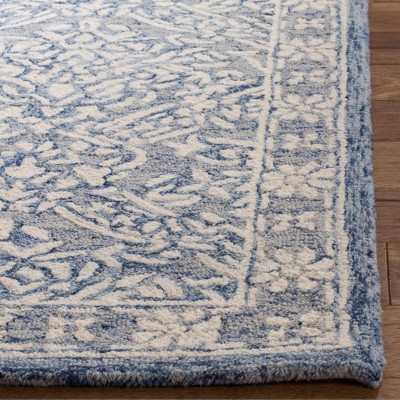 Hand-Tufted Artisan Blue Wool Rug 24" x 4"