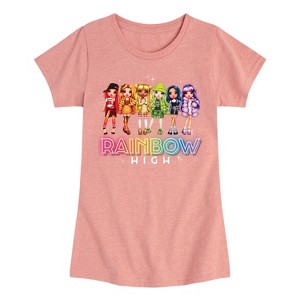 Girls' - Rainbow High - Character Group Fitted Short Sleeve Graphic T-Shirt - 1 of 4