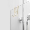 Frameless Bathroom Towel Hook Shower Glass Door Hook Drilling-Free J-Hook Stainless Steel Robe Hook - image 3 of 4