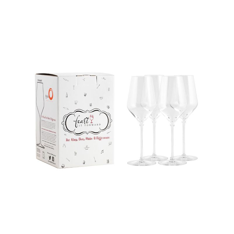 Set of 4 Feast it Forward Wine Drinkware 14.25oz Glasses White - Stolzle Lausitz, 5 of 6