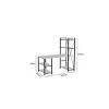 INFURNIC Desks Writing Desk with Black Metal Frame and 2 Shelves for Organized Home Office Space, Easy to Assemble, Black, 25"*55"*25" - 4 of 4