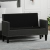 Glenwillow Home Upholstered Storage Bench with Track Arms and Wood Legs - 2 of 4