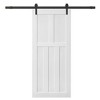 NicBex Barn Door 24" x 80" 5 Panel Real Primed Door Slab with Sliding Hardware, Modern Interior Barn Door with Adjustable Floor Guide - 4 of 4