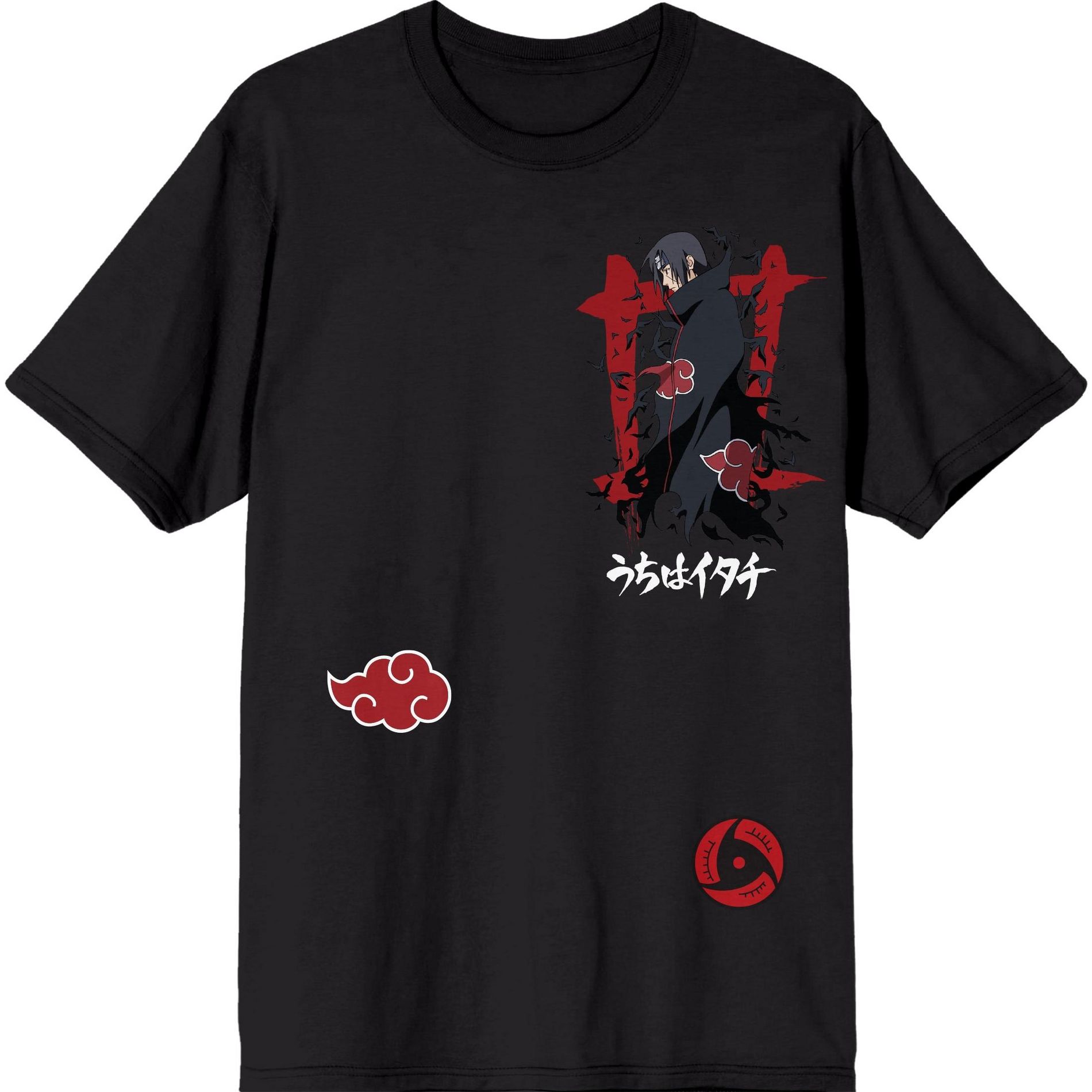 Naruto Shippuden Character Men's Black Graphic Tee
