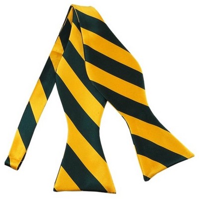 Men's 2.75" x 4.75" Adjustable 16" - 22" Self-Tie College Stripe Bow Tie