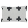 Saro Lifestyle Reversible Plus Sign Pillow - Down Filled, 16"x23" Oblong, Black/White - 2 of 4