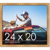 PosterPalooza | 24x20 Thin Bamboo Picture Frame, UV Acrylic, 2 Finishes - Gold and Brown - 2 of 4