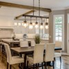 LNC Maison 5-Lights 25.5" Farmhouse Linear Kitchen Island Pendant  Lights, Black and Antique Brown with Clear Glass Mason Jar - 4 of 4