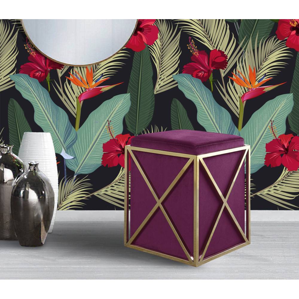 Zeleeka Ottoman Plum - Chic Home Design was $349.99 now $209.99 (40.0% off)