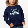 The Juniper Shop Little Darling Cursive Toddler Sweatshirt - 3 of 4