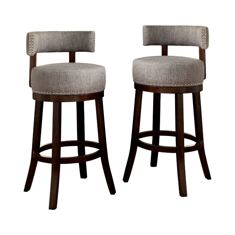 Set of 2 24" Jefferson Counter Height Barstools with Upholstered Seat - HOMES: Inside + Out, 1 of 5