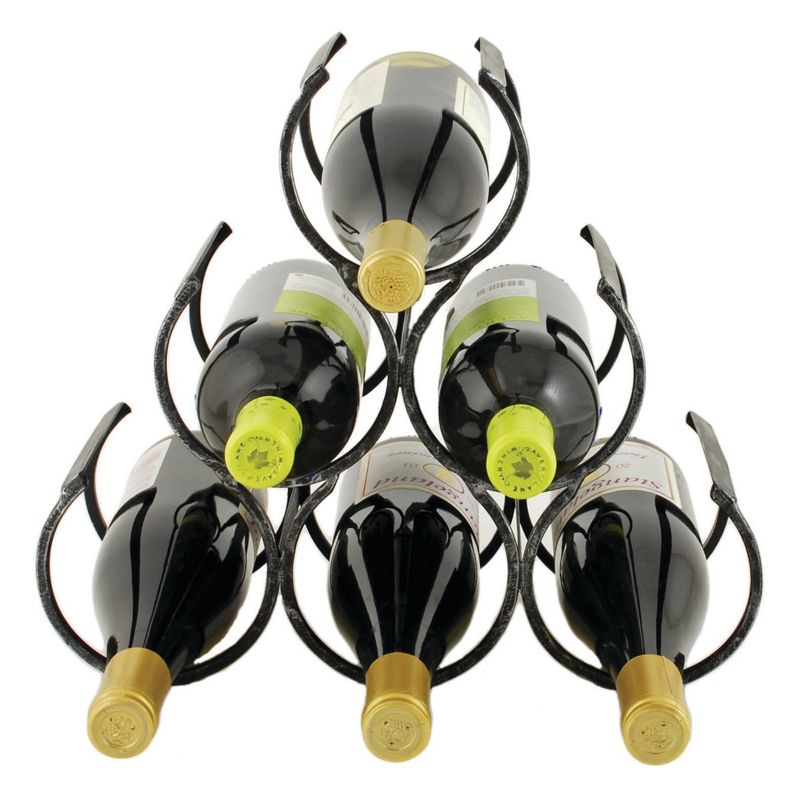 Twine Country Home Metal Wine Rack, Set of 1, 11.25" x 13" x 6.5", 1 of 13