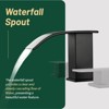 Cobbe 3-Hole Widespread Bathroom Sink Faucet Double Handle with Waterfall Spout and Pop-Up Drain Matte Black - 4 of 4