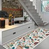 Boho Bird Area Rug Washable Floral Bedroom Low-Pile Soft Playroom Carpet, Jungle Pattern Vintage Indoor Floor Rug for Living Room and Nursery - 3 of 4