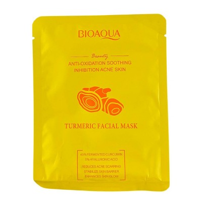 Bioaqua Anti-Oxidation Soothng Turmeric Mask - 0.8 oz - Your skin-s favorite turmeric shot for instant calm and glow