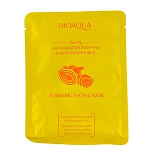 Bioaqua Anti-Oxidation Soothng Turmeric Mask - 0.8 oz - Your skin-s favorite turmeric shot for instant calm and glow - 1 of 4
