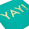 Blue Panda 50 Pack Teal Paper Napkins with Gold Foil YAY for Party Supplies, 3-Ply, 5x5 In - 3 of 4