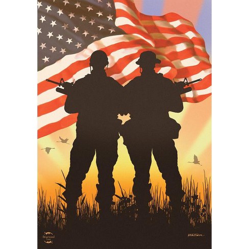 Bandeira De Jardim Veterano Veterano Americano De Poliéster - Foto 5