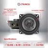 Crunch 4 Inch 2-Way Coaxial Car Speaker Set, Full-Range Audio System with Soft Dome Tweeters, Bass Sound Upgrade for Vehicle Stereo, 200W Peak Power - 4 of 4