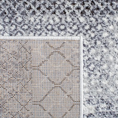 Amelia Grey and Ivory Synthetic 5'3" x 7'6" Hand-Knotted Area Rug