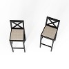 Black bar stools counter height stools, wooden kitchen island chairs - 4 of 4