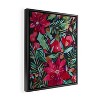 CayenaBlanca Watercolour Christmas Flowers Framed Art Canvas - Society6 - 2 of 4