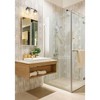 Vaughn 2-Light Matte Black Vanity Light with Opal Glass Shades - Dimmable, Damp Rated - 4 of 4