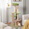 Costway 5-Tier Cat Tree Tower 44'' Cat Climbing Stand Perch with Sisal Scratching Posts - 2 of 4