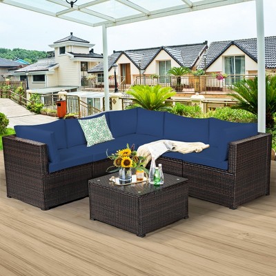 Blue patio deals sectional