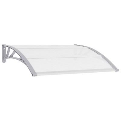 vidaXL Door Canopy Gray 47.2 in.x39.4 in. PC