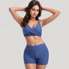 Anna-Kaci Swim Women's Twist Front Bikini Top and High Waist Swim Shorts Set with Supportive Wide Straps and Soft Stretch Fit - 4 of 4
