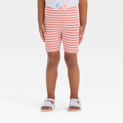 Toddler Girls' Ribbed Bike Shorts - Cat & Jack™ Orange 4T