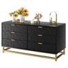 6 Drawer Dresser for Bedroom, Wood Chest of Drawers with Metal Legs - 3 of 4