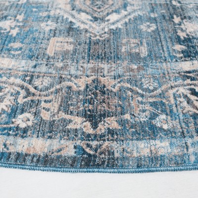 Vintage Persian Navy and Ivory Flat Woven Area Rug
